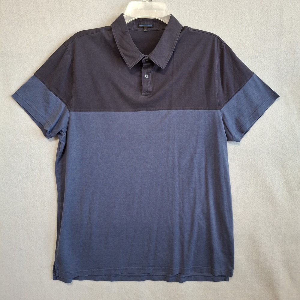 Patrick Assaraf Men's Large Shirt Silk Blend Short Sleeve Polo‎ Golf Lightweight